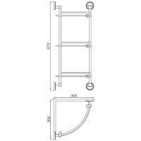 Стеклянная полка в ванную комнату Ledeme L3507-3