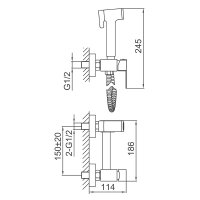 Смеситель с гигиеническим душем Frap F7591