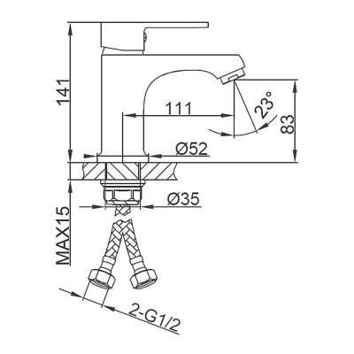 Смеситель для раковины Frud R10157-6