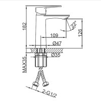 Смеситель для раковины Frud R10158-6