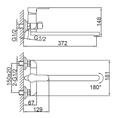 Смеситель для ванны Frud R22157-6