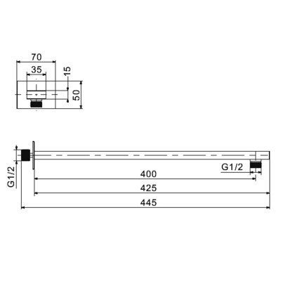 Кронштейн для верхнего душа Raglo R470.30.03