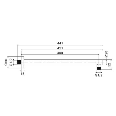 Кронштейн для верхнего душа Raglo R470.31.03