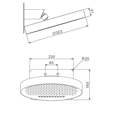 Верхний душ Raglo R452.02