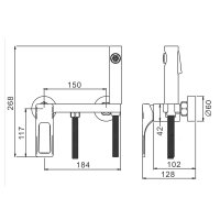 Смеситель с гигиеническим душем Splenka S55.51.03