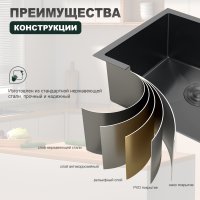 Мойка для кухни из нержавеющей стали Splenka S700.5045.09