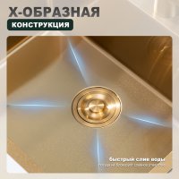 Мойка для кухни из нержавеющей стали Splenka S701.5050.03