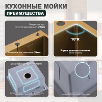 Мойка для кухни из нержавеющей стали Splenka S701.5050.03