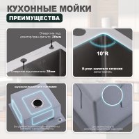 Мойка для кухни из нержавеющей стали Splenka S701.5050.05