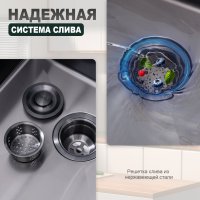 Мойка для кухни из нержавеющей стали Splenka S701.5050.09