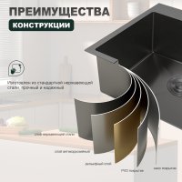 Мойка для кухни из нержавеющей стали Splenka S702.6050.09