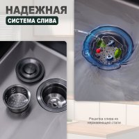 Мойка для кухни из нержавеющей стали Splenka S702.6050.09