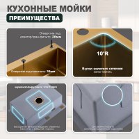 Мойка для кухни из нержавеющей стали Splenka S703.7050.03