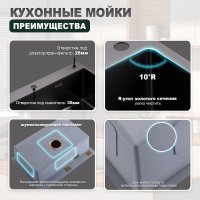 Мойка для кухни из нержавеющей стали Splenka S703.7050.09