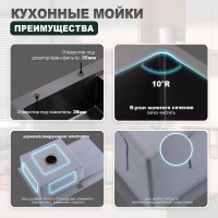 Мойка для кухни из нержавеющей стали Splenka S705.7850.09