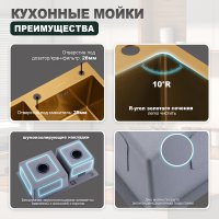 Мойка для кухни из нержавеющей стали Splenka S706.7843.03