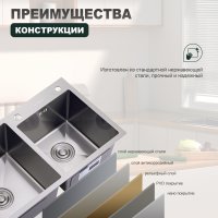 Мойка для кухни из нержавеющей стали Splenka S706.7843.05