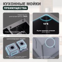 Мойка для кухни из нержавеющей стали Splenka S706.7843.09
