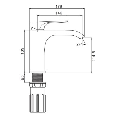 Смеситель для раковины Prohanss P61.10.09