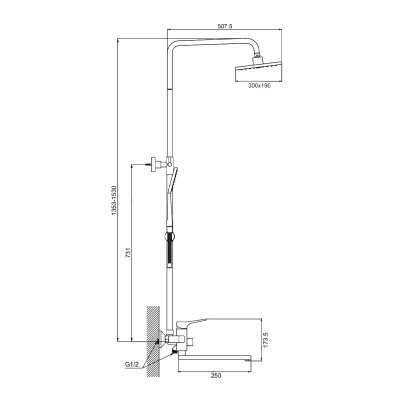 Душевая стойка Prohanss P62.24