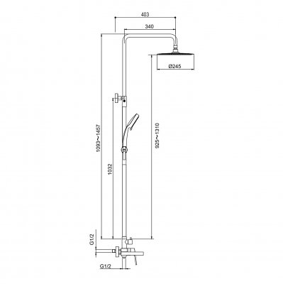 Душевая стойка Gappo G2499-30