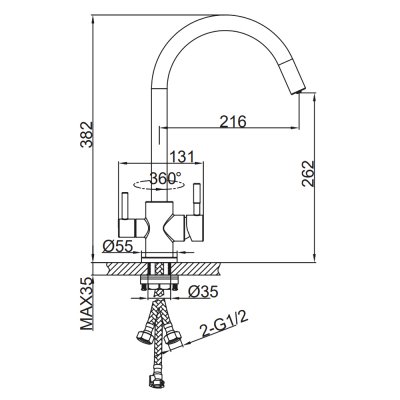 Смеситель для кухни Frap F43899-46