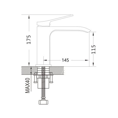 Смеситель для раковины Shevanik S4001C