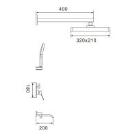 Душевой комплект Shevanik S4035C