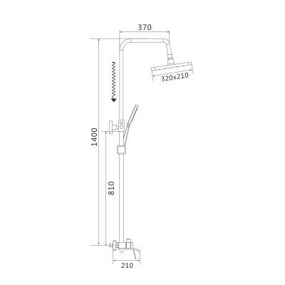 Душевая стойка Shevanik S4036C