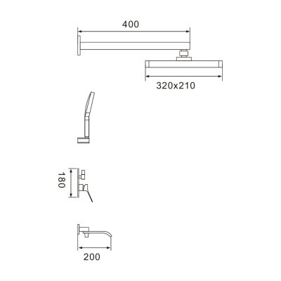 Душевой комплект Shevanik S4135C