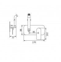 Смеситель с гигиеническим душем Shevanik S4105C