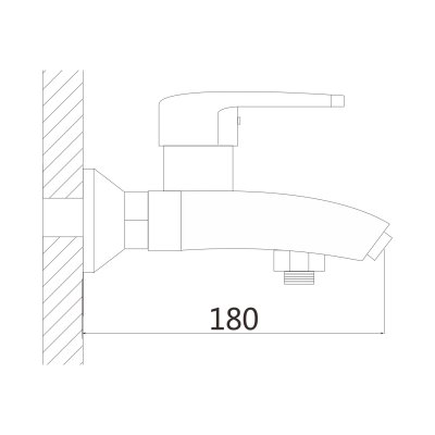 Смеситель для ванны Shevanik S5002T