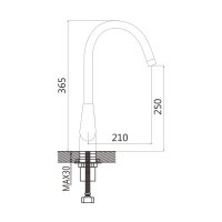 Смеситель для кухни Shevanik S5053T