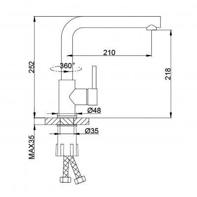 Смеситель для кухни Frap F40551-7