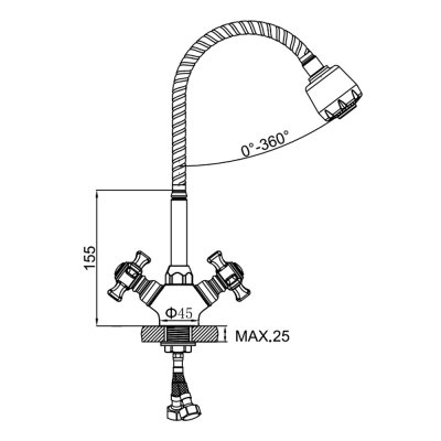 Смеситель для кухни Ledeme L4311-3