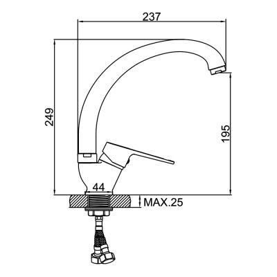 Смеситель для кухни Ledeme L5982
