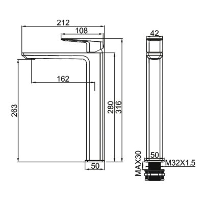 Смеситель для раковины Gerhans K11107