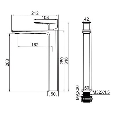 Смеситель для раковины Gerhans K11107B