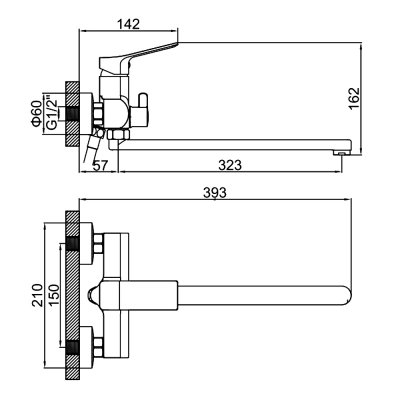 Смеситель для ванны Ledeme L2294Y