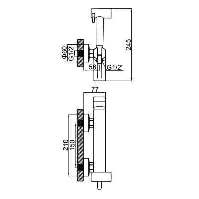 Смеситель с гигиеническим душем Ledeme L5285