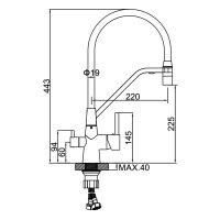 Смеситель для кухни Ledeme L4897-2
