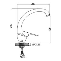 Смеситель для кухни Ledeme L5982