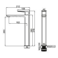 Смеситель для раковины Gerhans K11107D