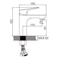 Смеситель для раковины Ledeme L1082