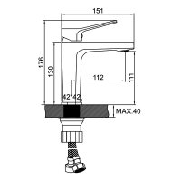 Смеситель для раковины Ledeme L1085D