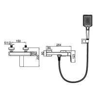Смеситель для ванны Gerhans K13307
