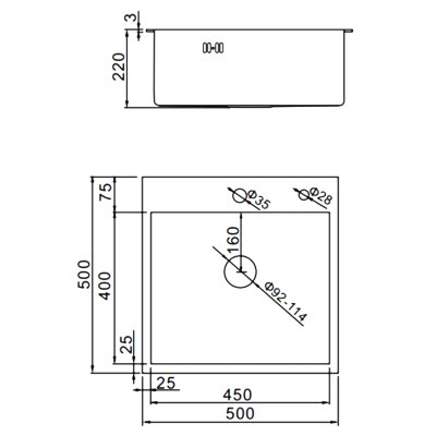 Мойка для кухни из нержавеющей стали Gerhans K35050GD