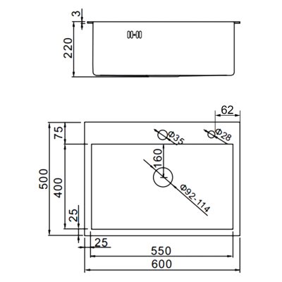 Мойка для кухни из нержавеющей стали Gerhans K36050AD