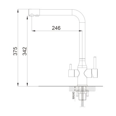 Смеситель для кухни Shevanik S248L