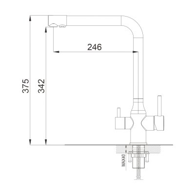Смеситель для кухни Shevanik S248T